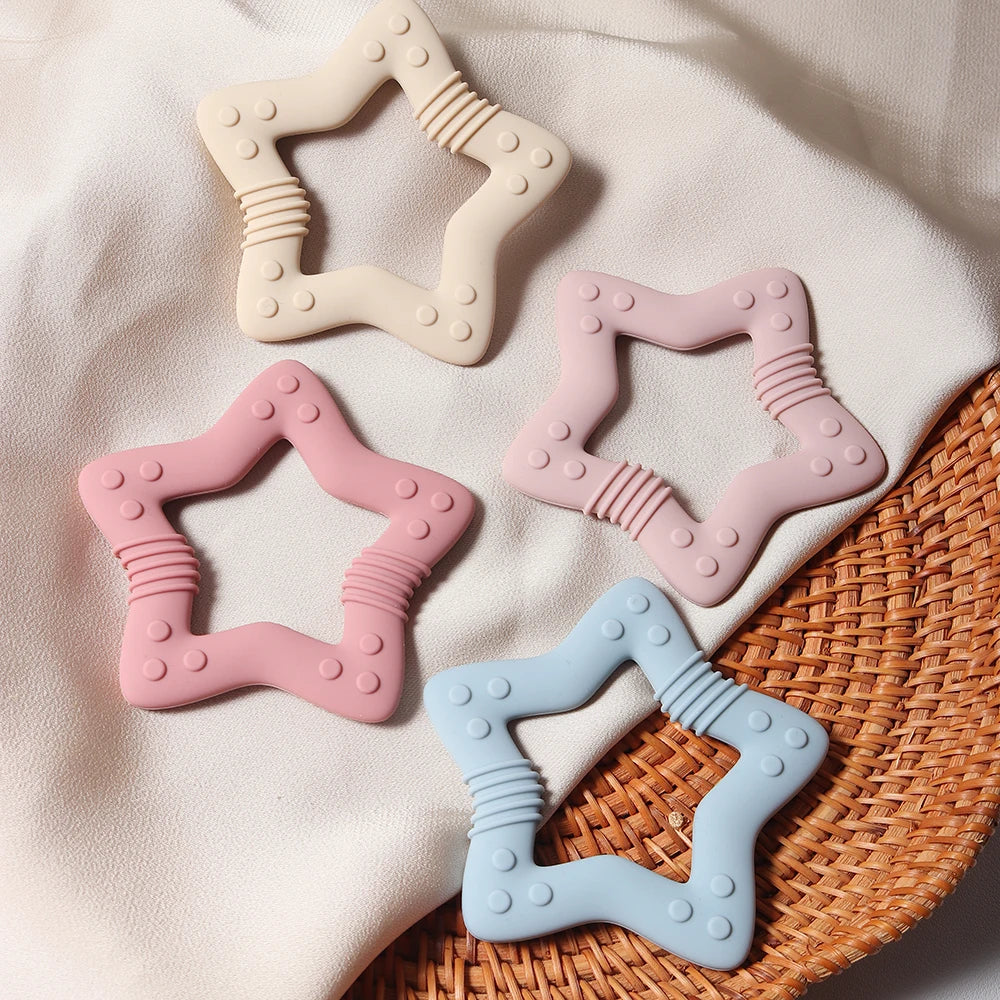 Star Heart Silicone Teether