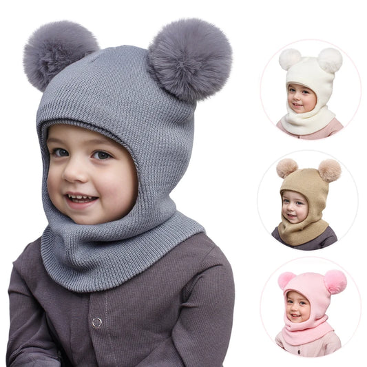 Pompom Baby Winter Hat & Scarf