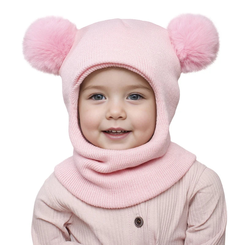 Pompom Baby Winter Hat & Scarf