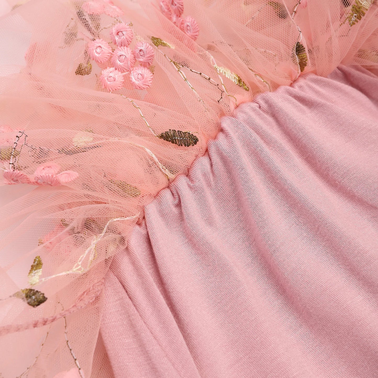 Floral Embroidery with Headband Dress