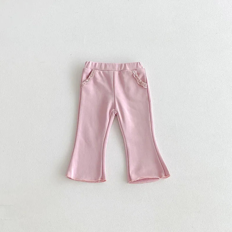 Baby Girls' Lace Bell-Bottom Pants