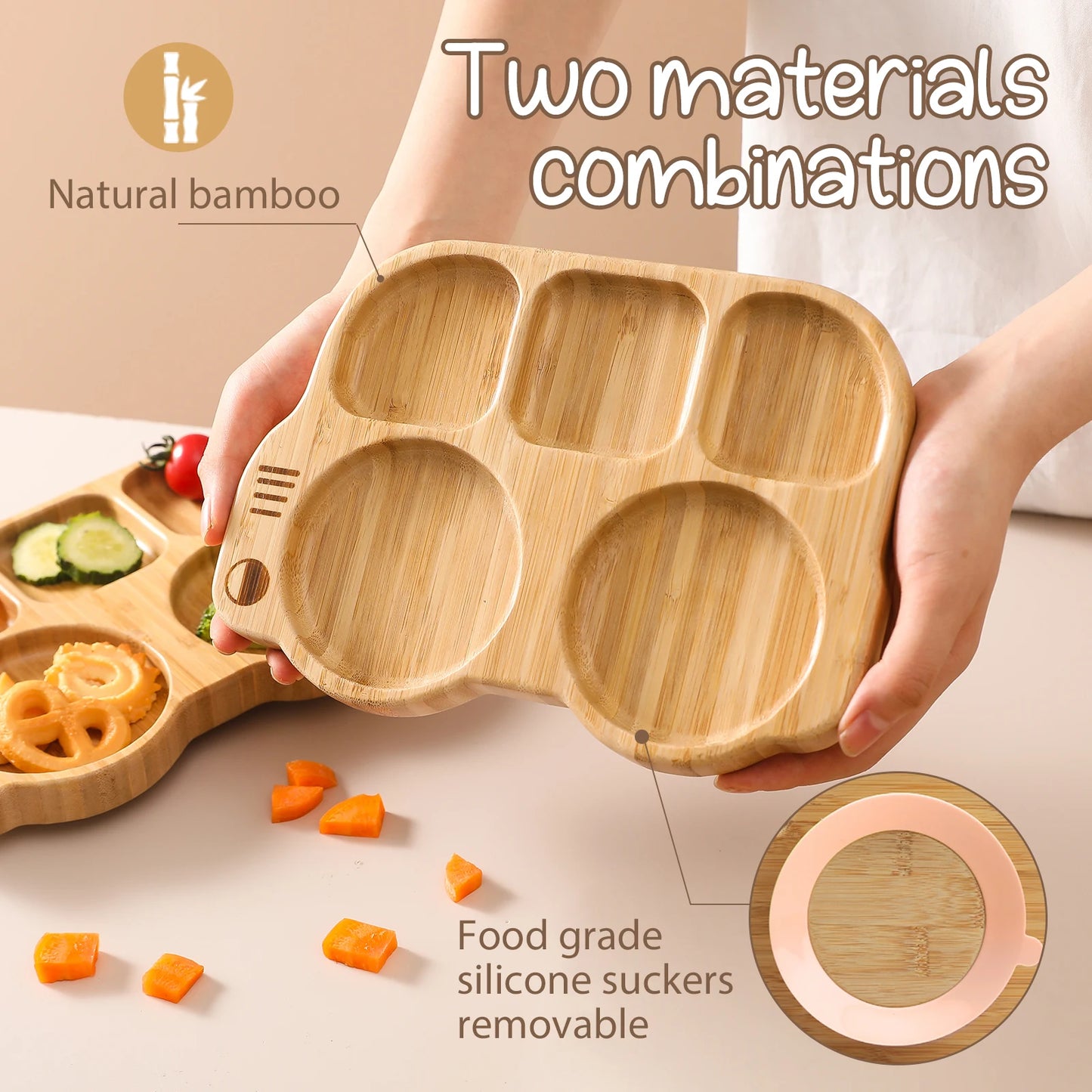 Nibble Nest Silicone & Wood Feeding Set