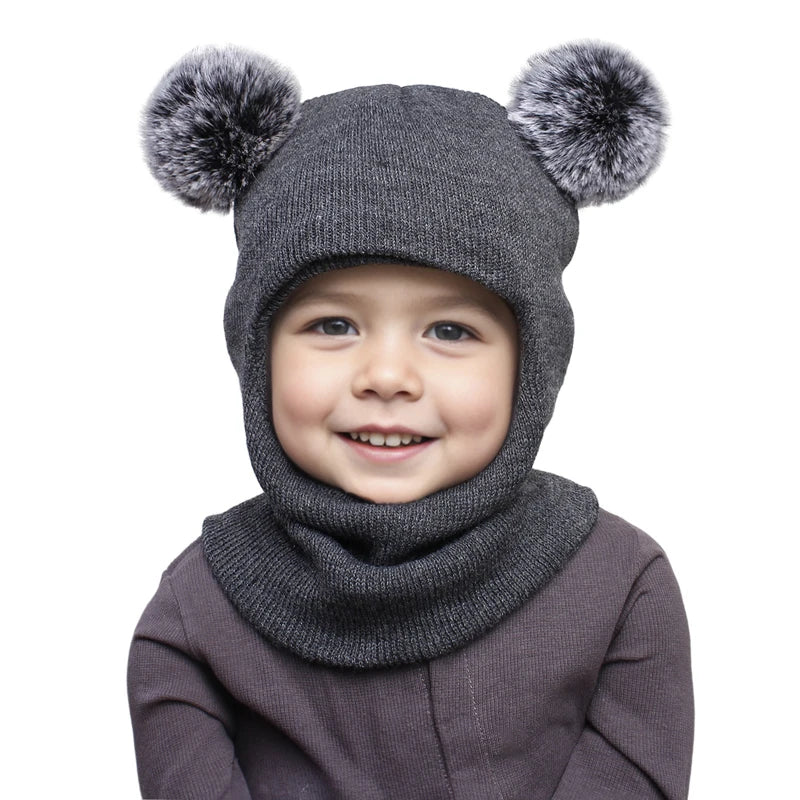 Pompom Baby Winter Hat & Scarf