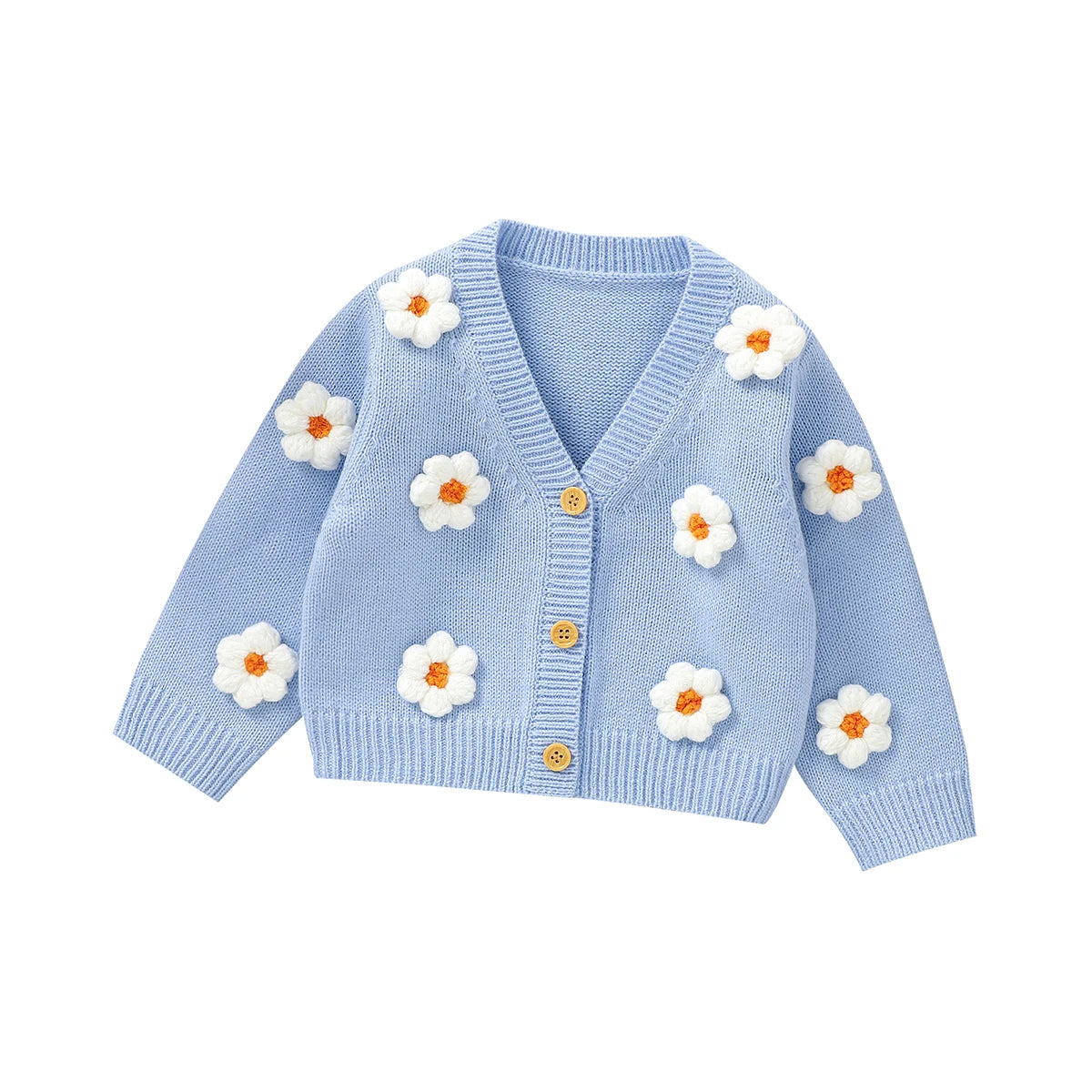 Sweet Long-Sleeve Baby Cardigan for Newborns
