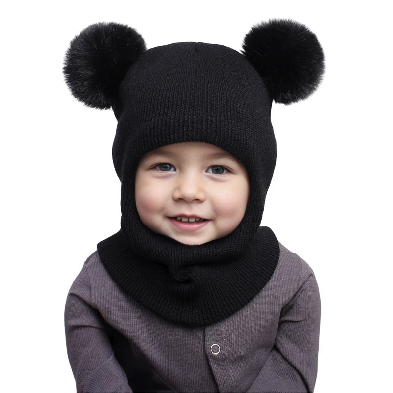Pompom Baby Winter Hat & Scarf