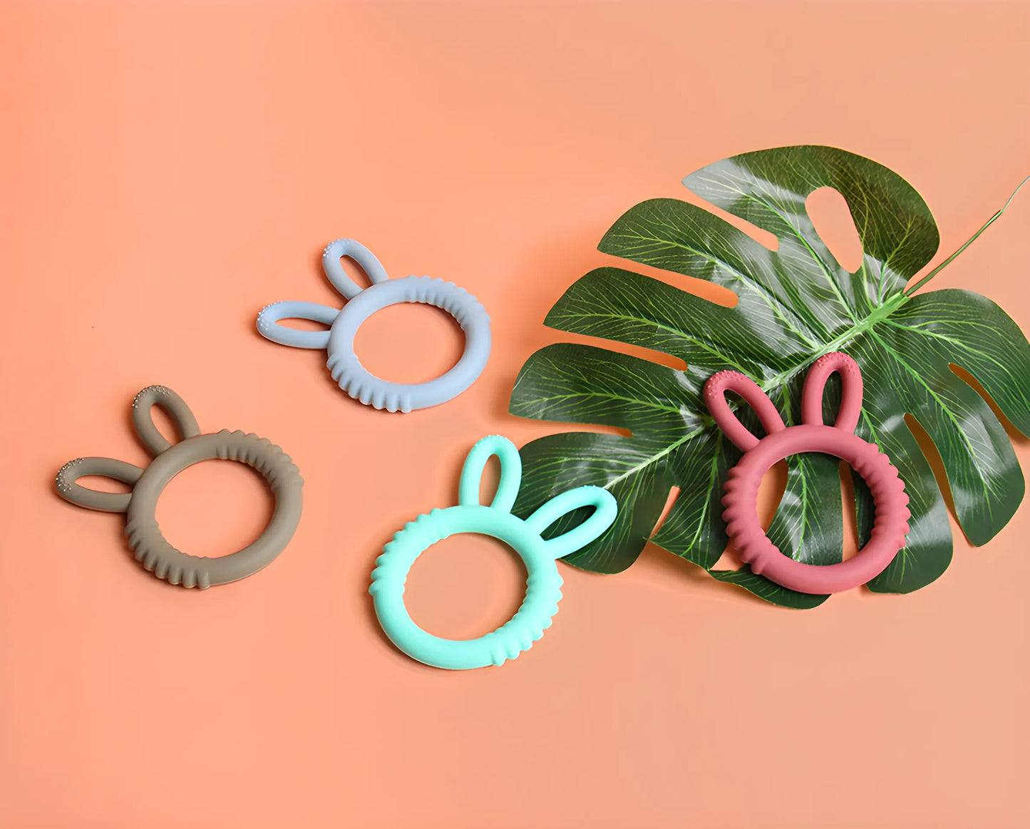 Happy Bunny Silicone Teether