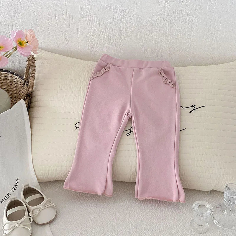 Baby Girls' Lace Bell-Bottom Pants