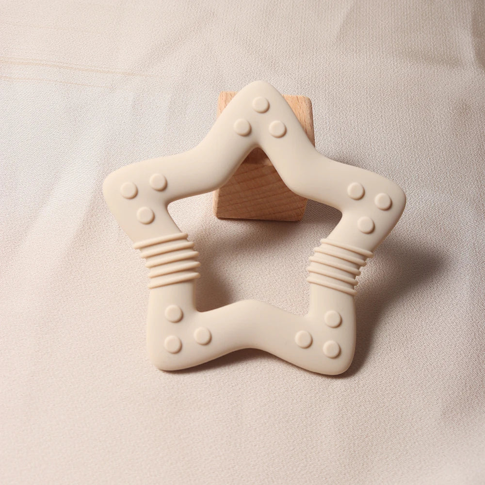 Star Heart Silicone Teether