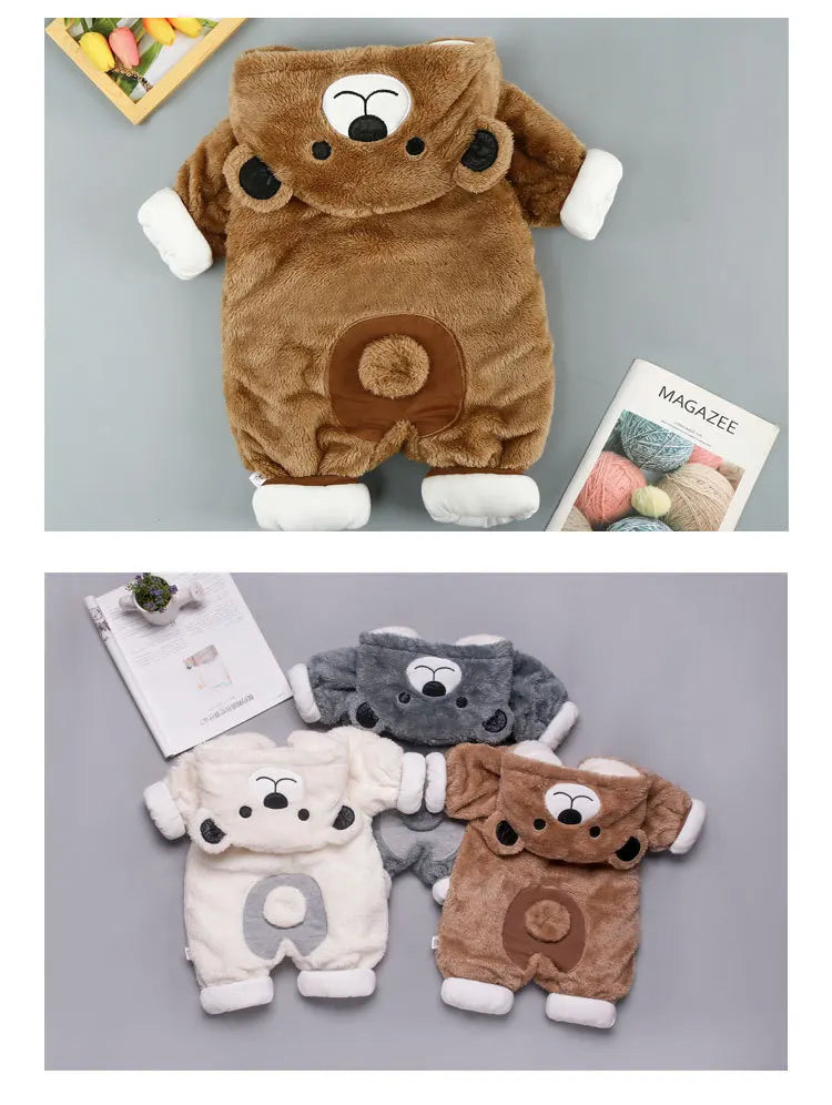 Warm Hooded Romper For Infants