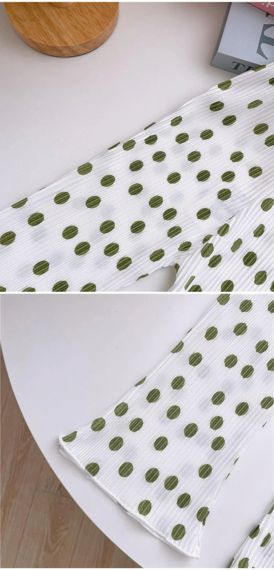 Girls' Floral Polka Dot Flared Pants