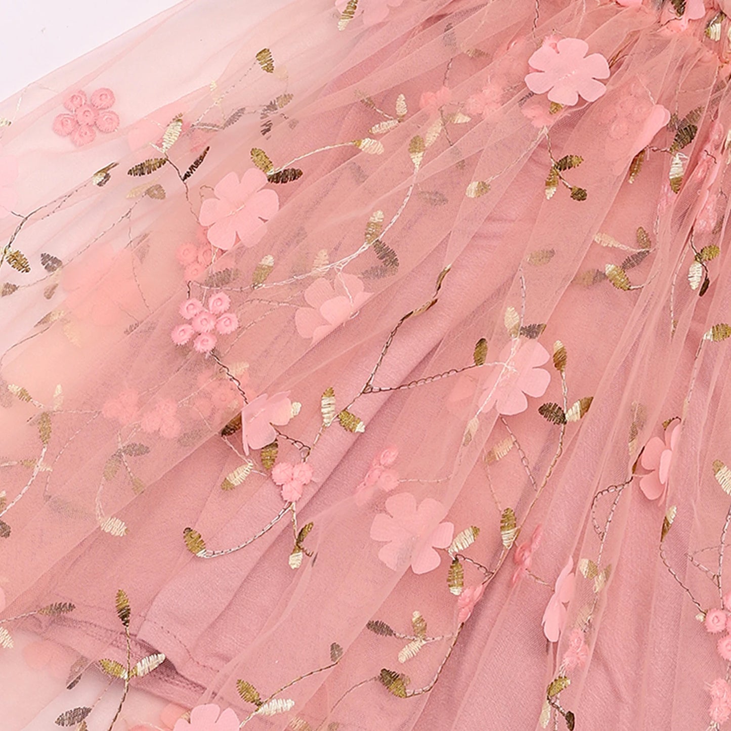 Floral Embroidery with Headband Dress