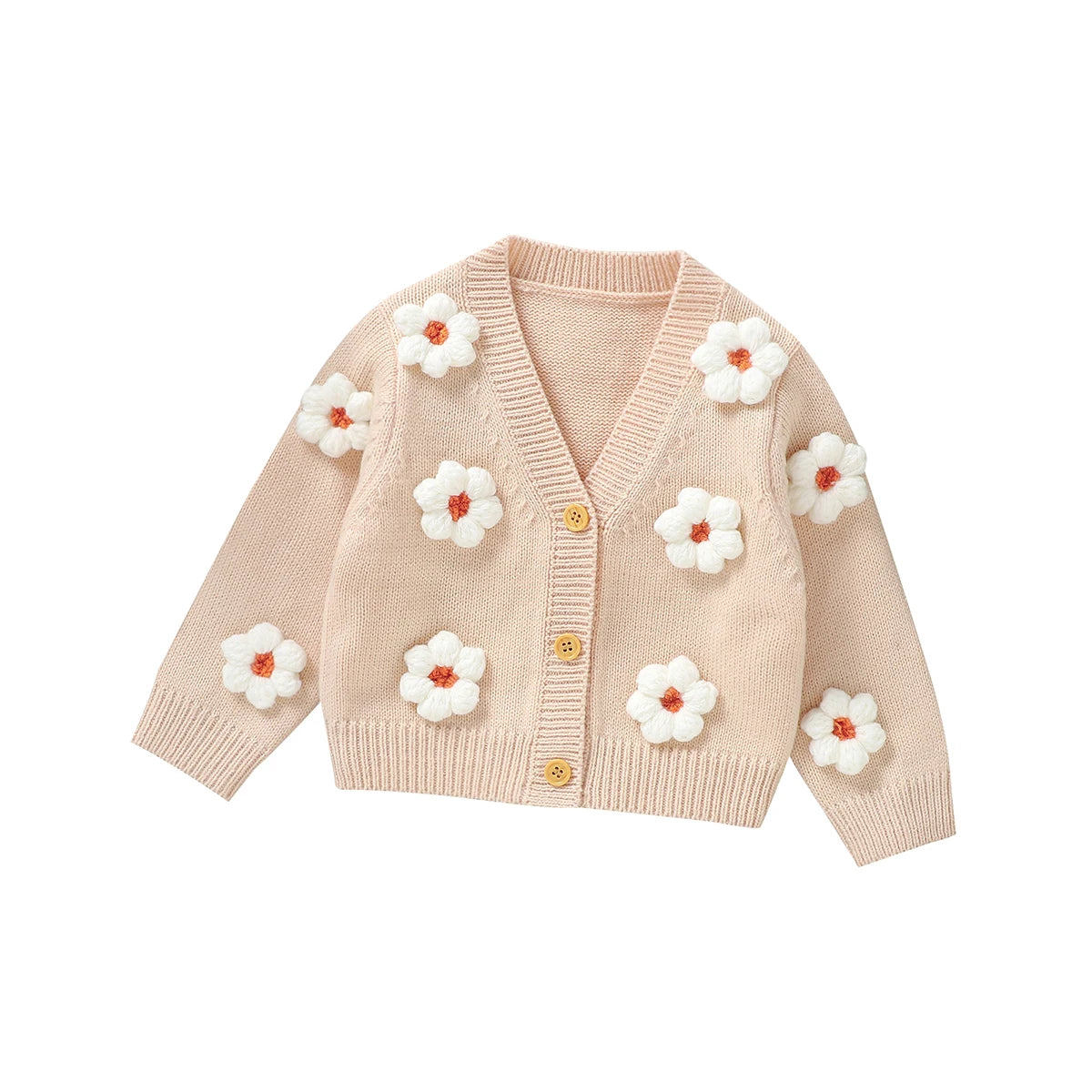 Sweet Long-Sleeve Baby Cardigan for Newborns