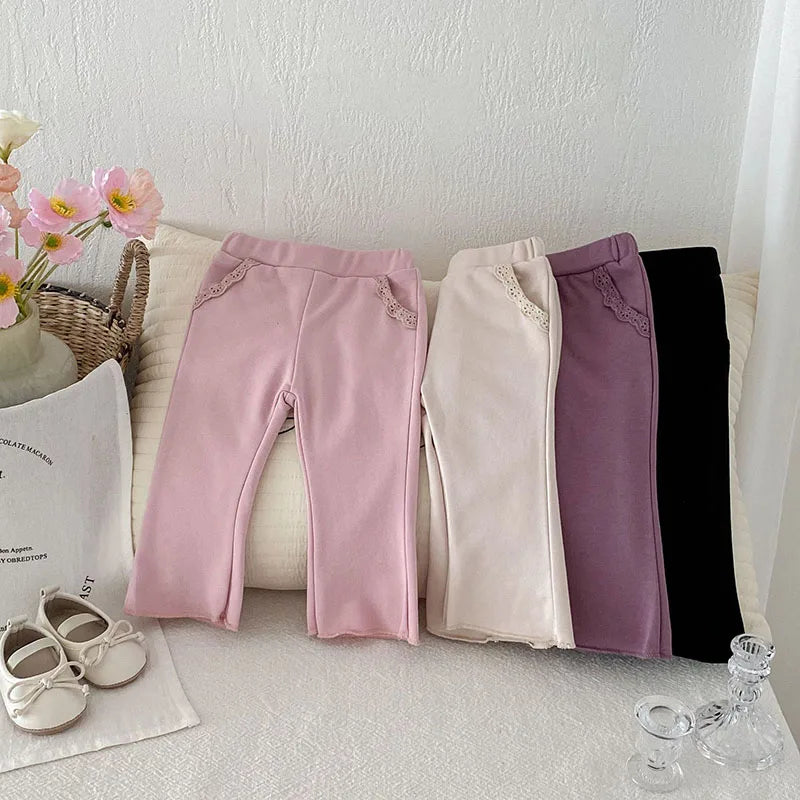 Baby Girls' Lace Bell-Bottom Pants