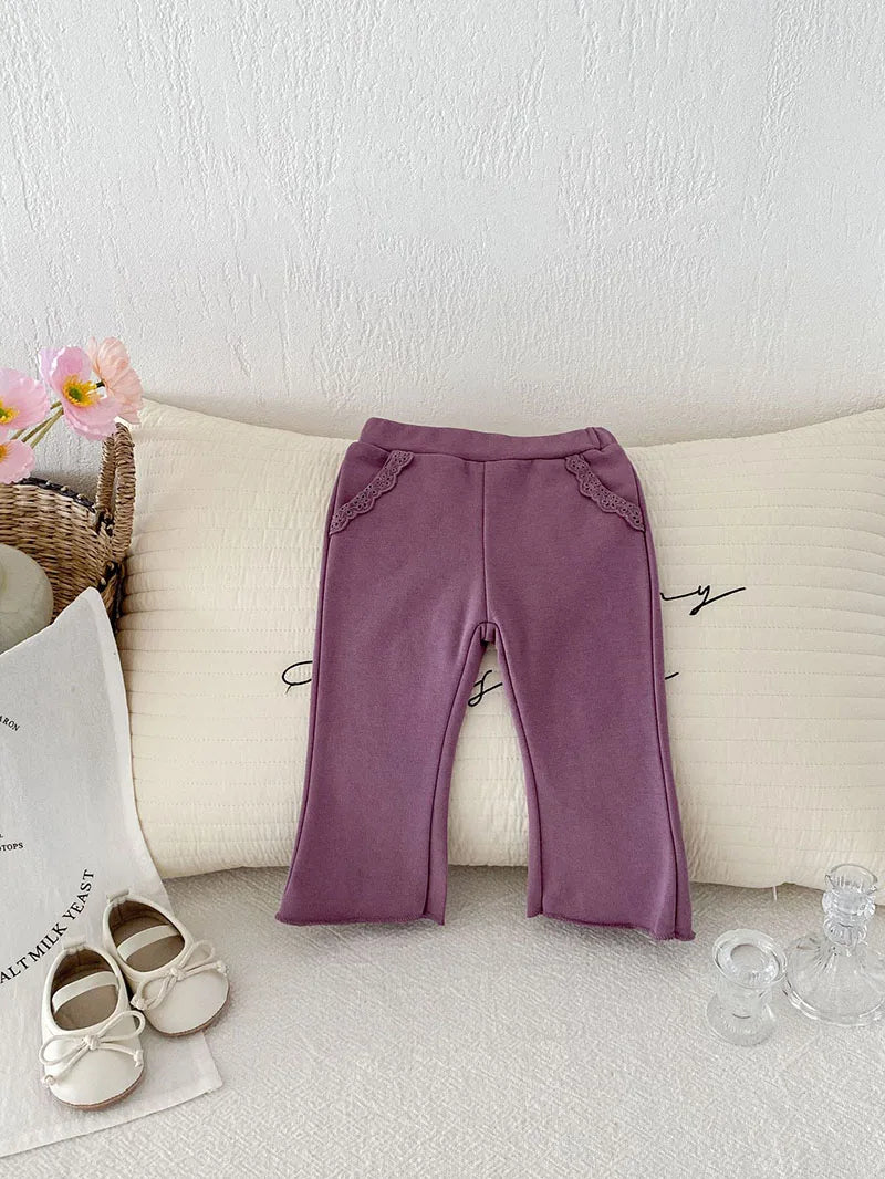 Baby Girls' Lace Bell-Bottom Pants