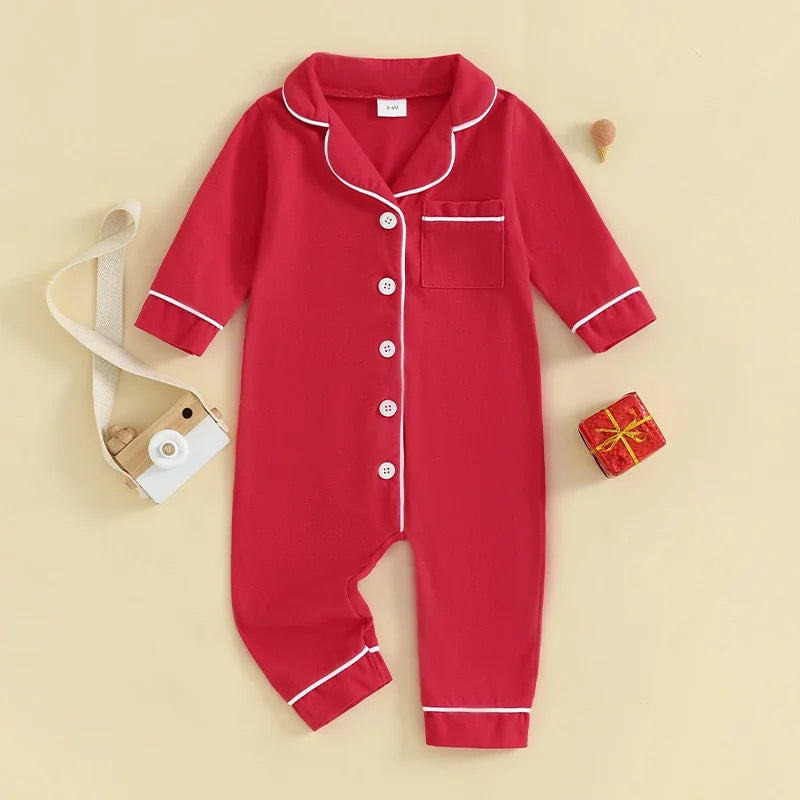 Baby Boys & Girls Patchwork Romper Pajamas