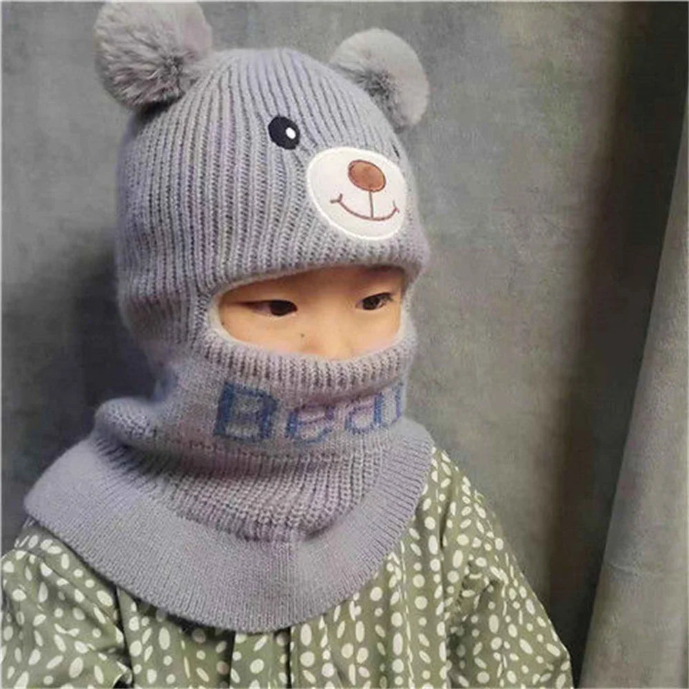 Cute Bear Winter Hat & Neck Warmer