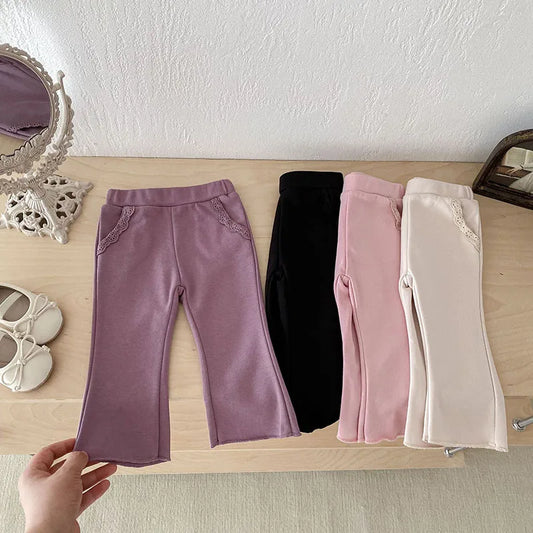 Baby Girls' Lace Bell-Bottom Pants