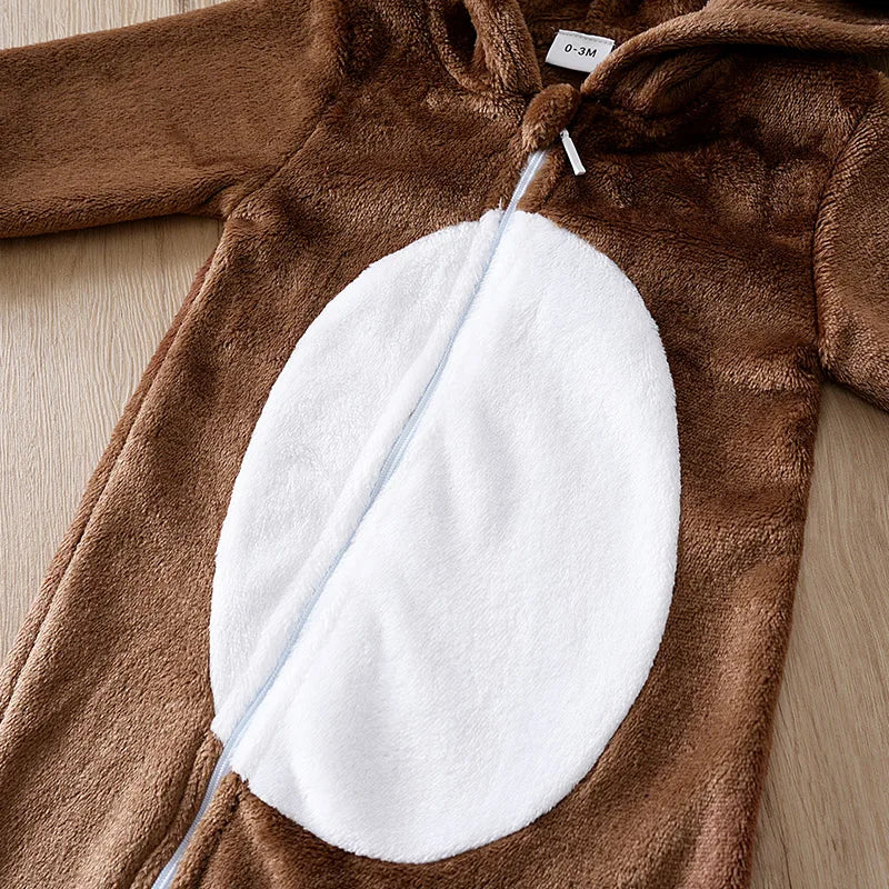 Adorable Bear-Themed Winter Baby Romper