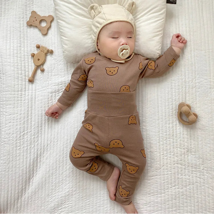 0-3Y Unisex High Waist Baby Pajama Suit