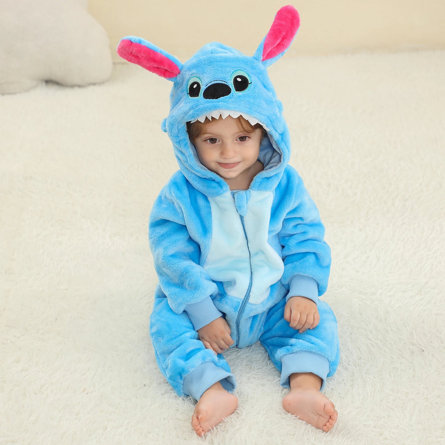 Baby Winter Hooded Romper Pajamas