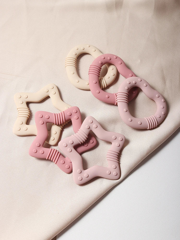 Star Heart Silicone Teether