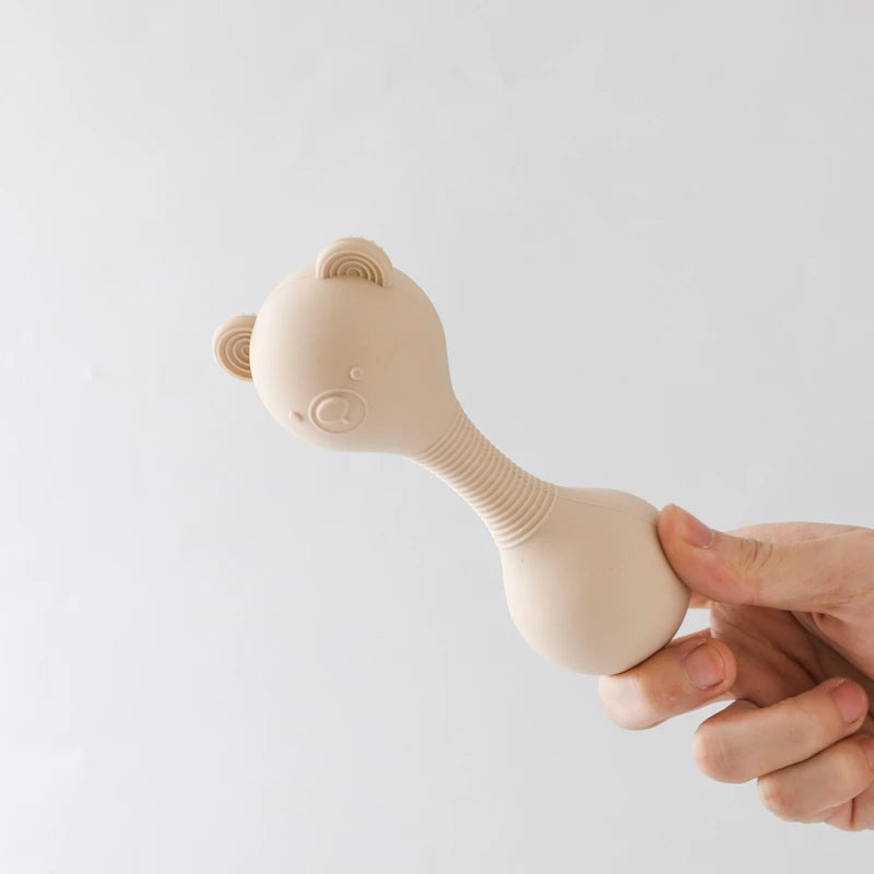 Bear Beat Silicone Teether Rattle