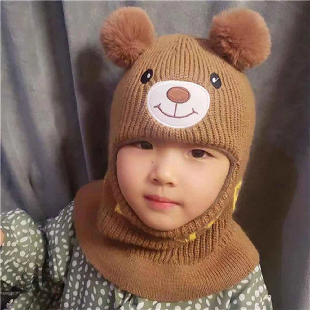 Cute Bear Winter Hat & Neck Warmer