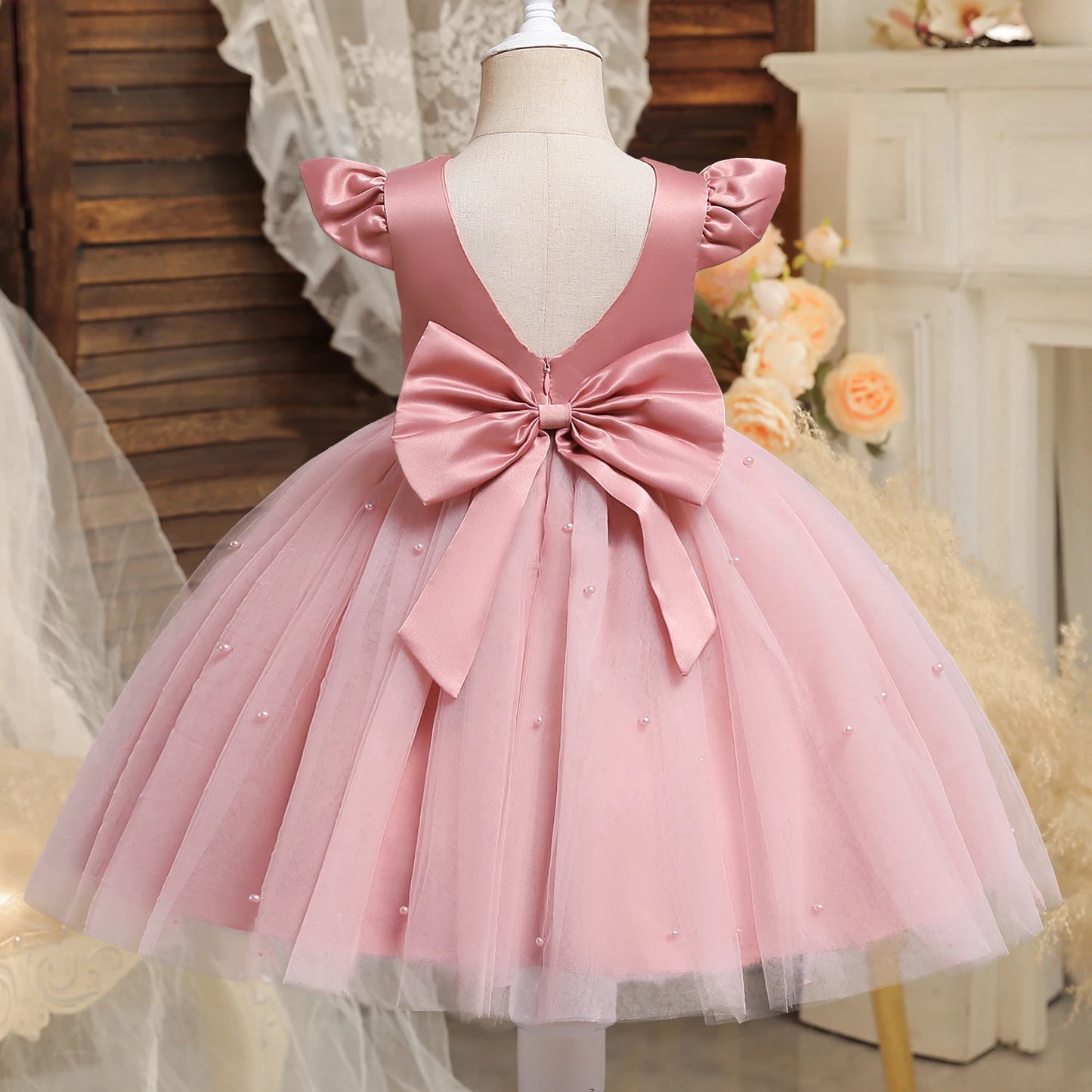 Elegant Beaded Princess Dress
