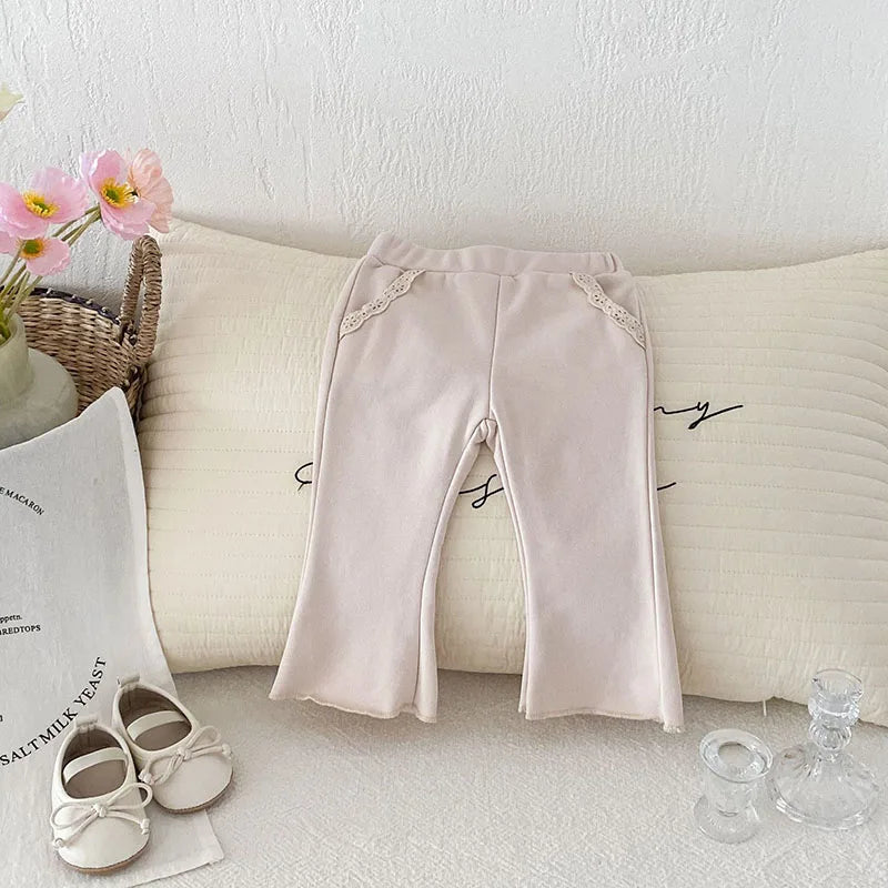 Baby Girls' Lace Bell-Bottom Pants