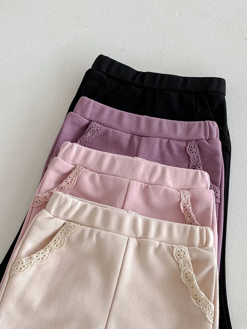 Baby Girls' Lace Bell-Bottom Pants