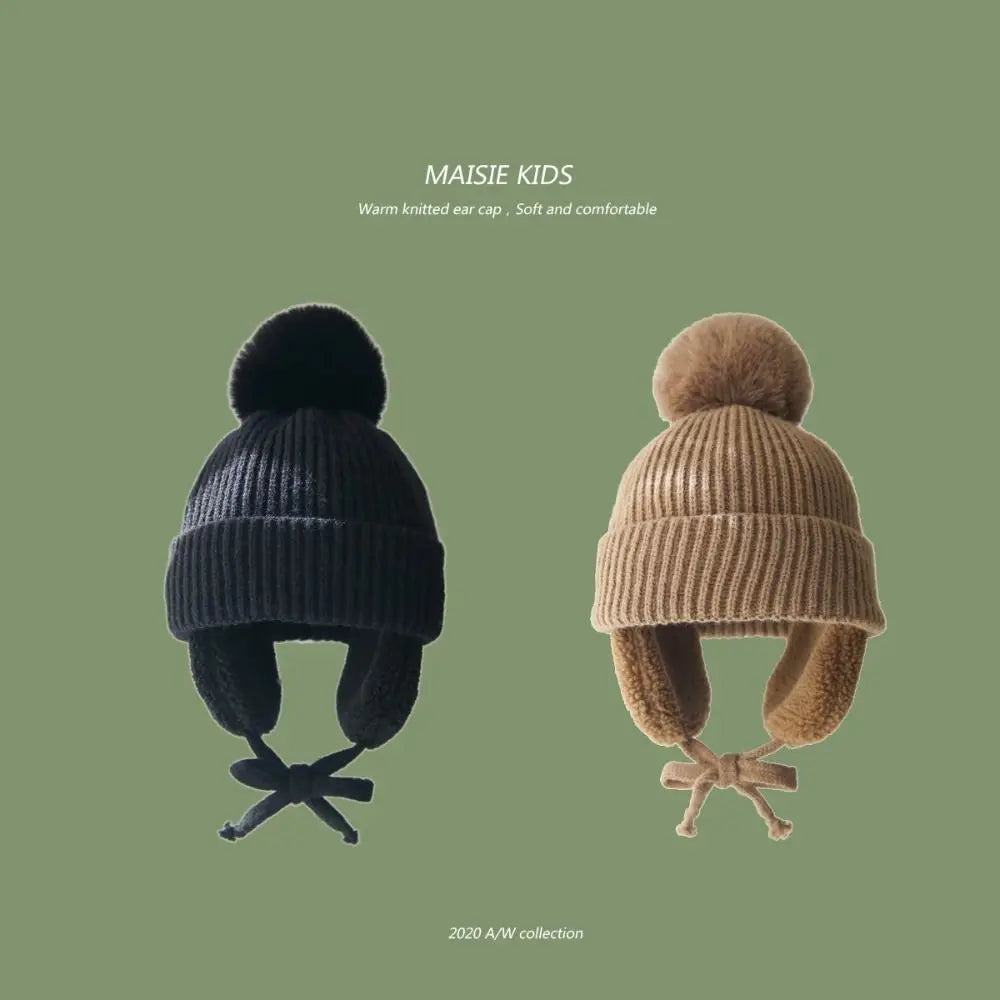 Winter Baby Pompom Beanie Hat