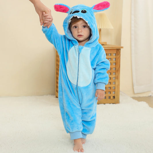 Baby Winter Hooded Romper Pajamas