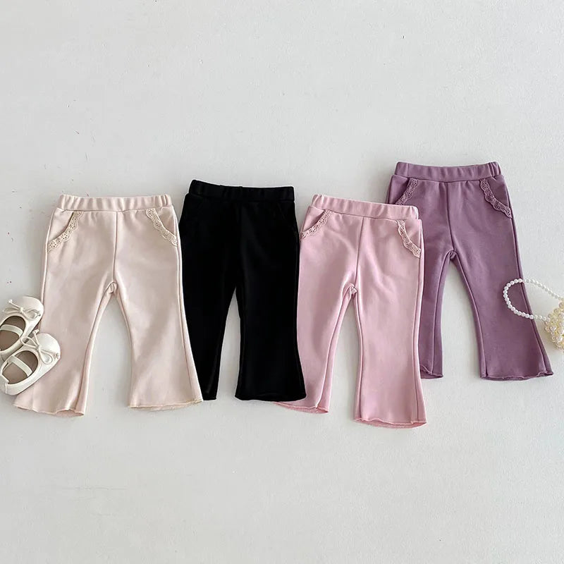 Baby Girls' Lace Bell-Bottom Pants