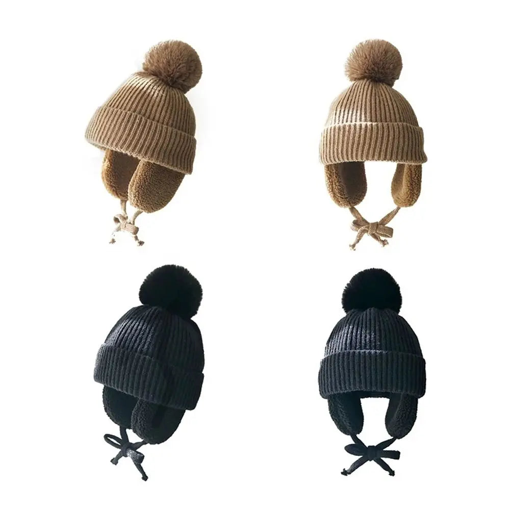 Winter Baby Pompom Beanie Hat