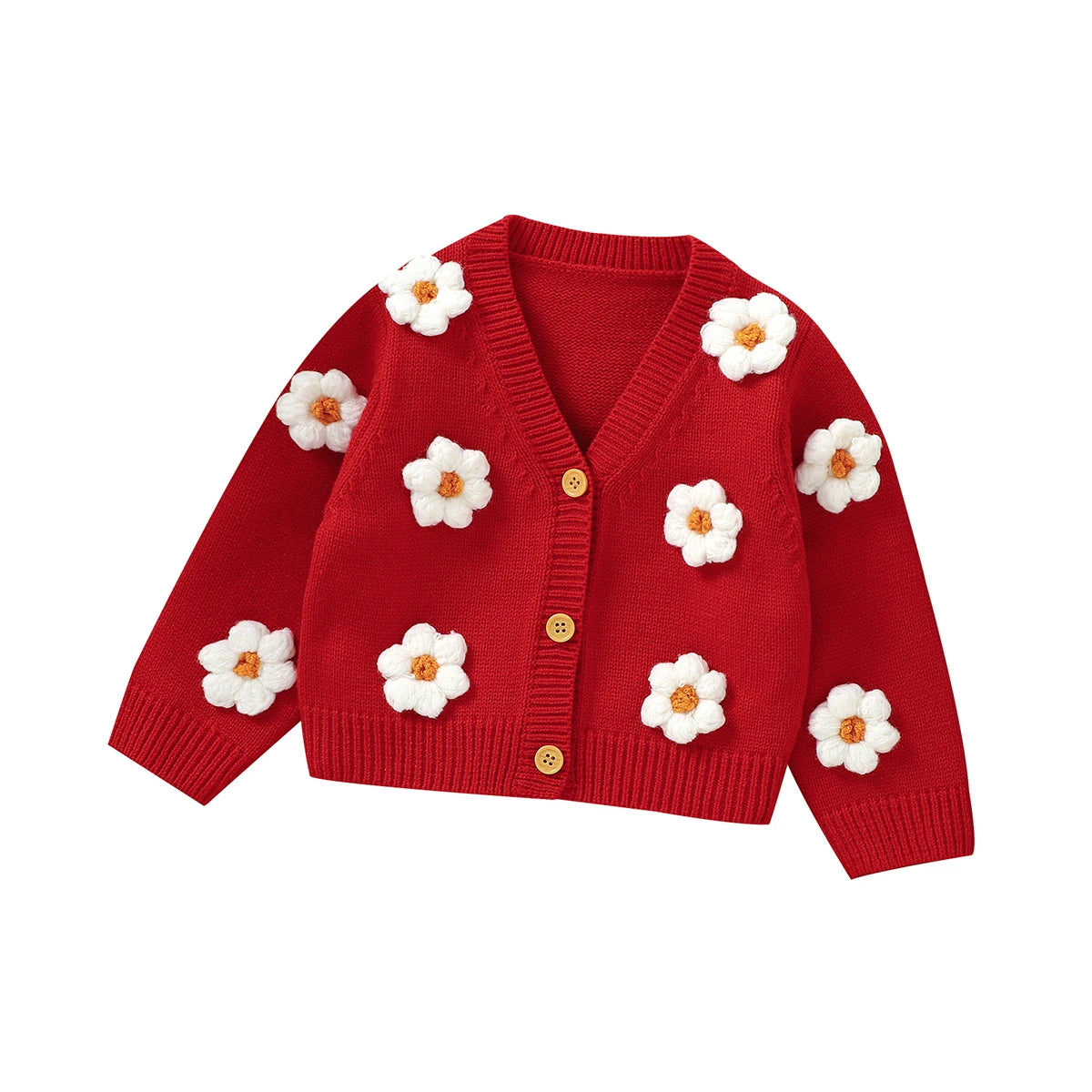 Sweet Long-Sleeve Baby Cardigan for Newborns