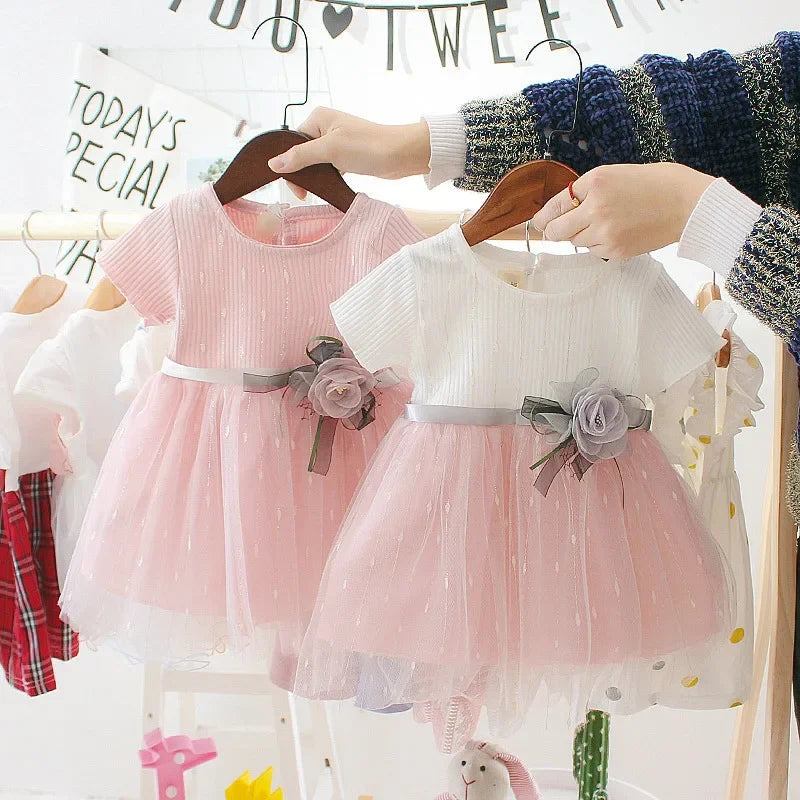 Floral Ribbon Mesh Party Outfit