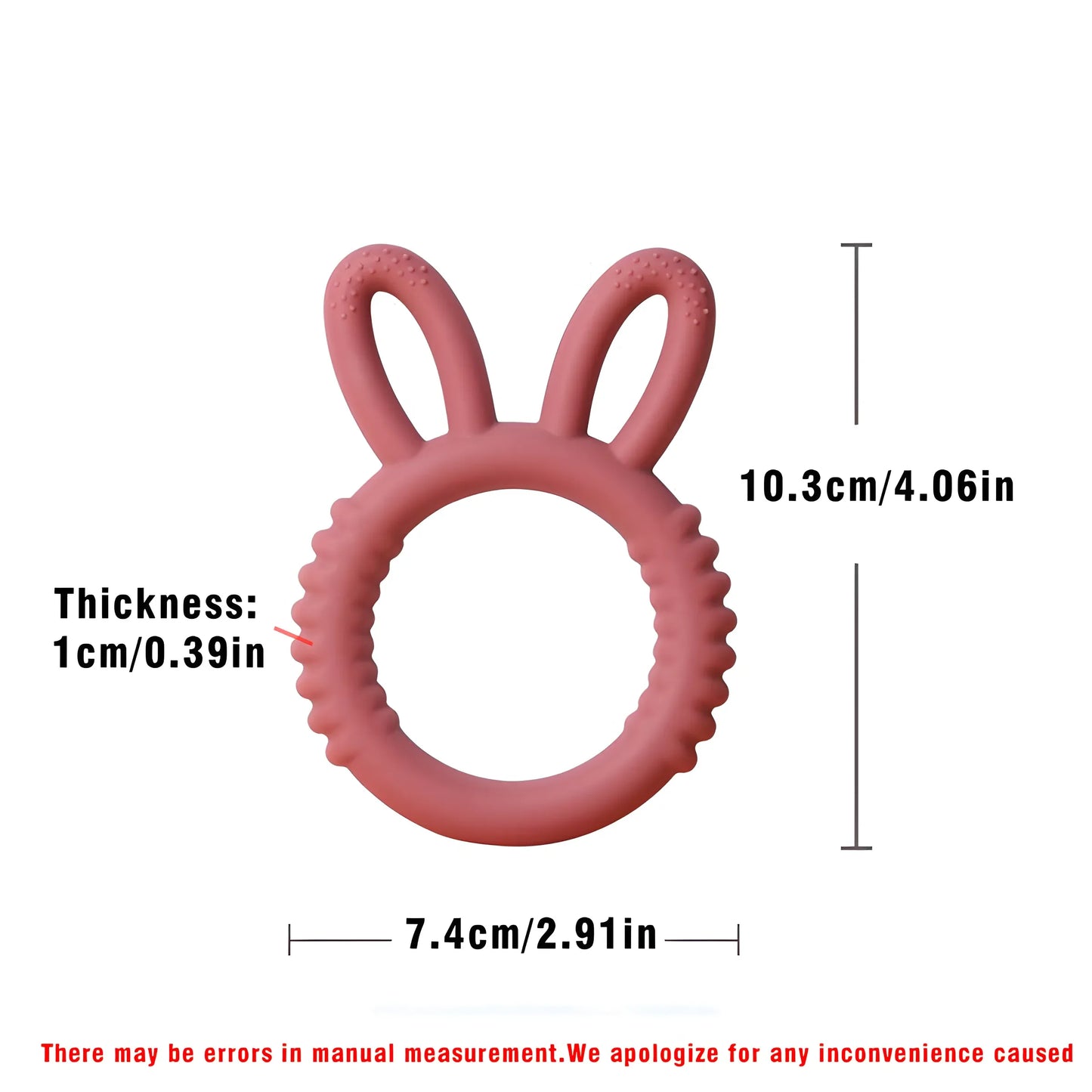 Happy Bunny Silicone Teether