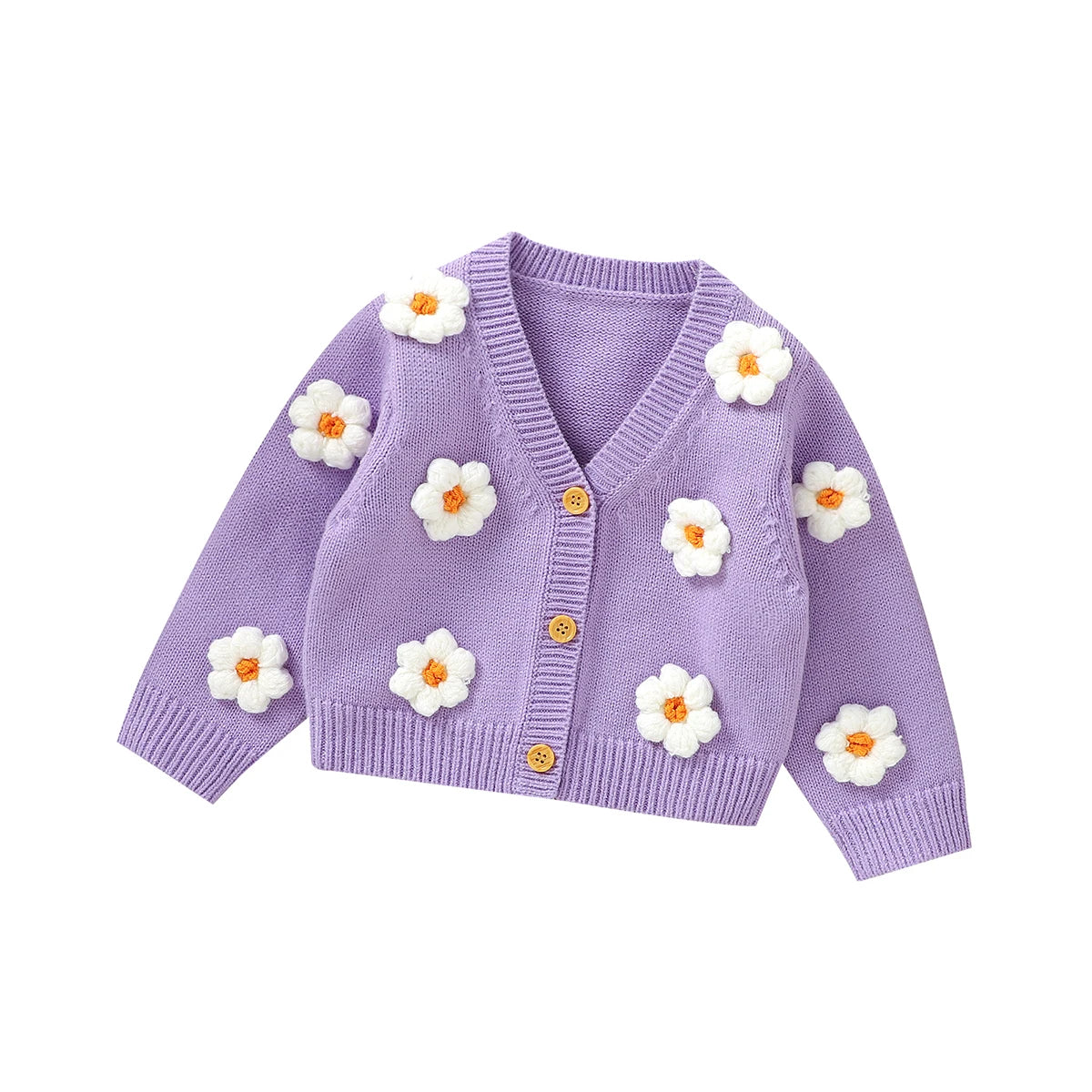 Sweet Long-Sleeve Baby Cardigan for Newborns
