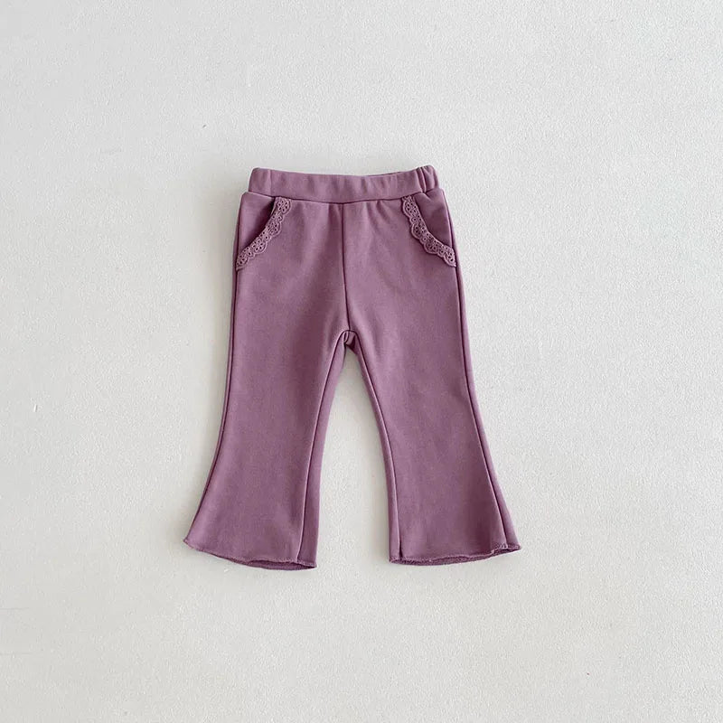 Baby Girls' Lace Bell-Bottom Pants