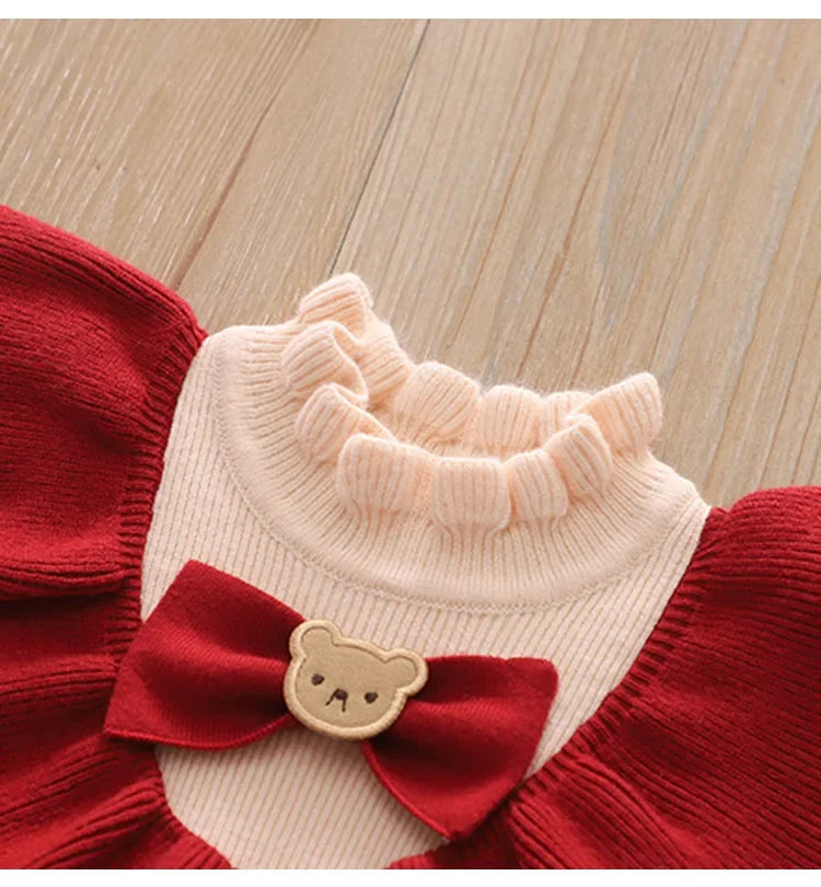Baby Girl Christmas Dress – Knitted Lace