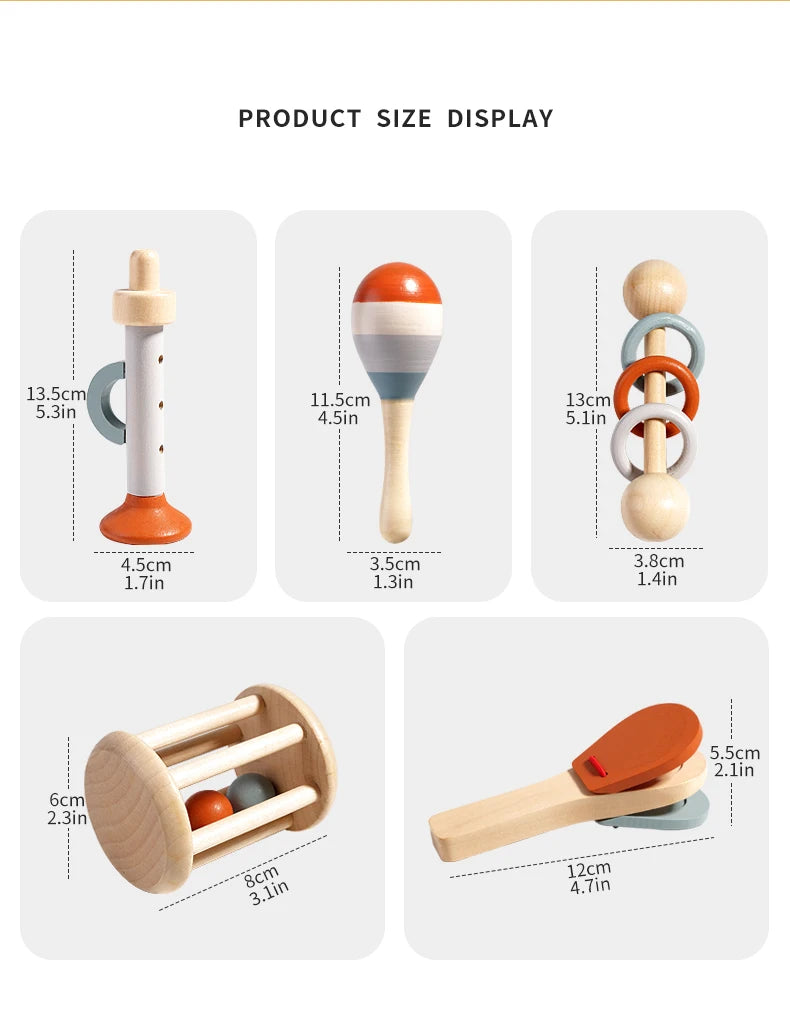 Tini Tunes Wooden Hand Bell Toy