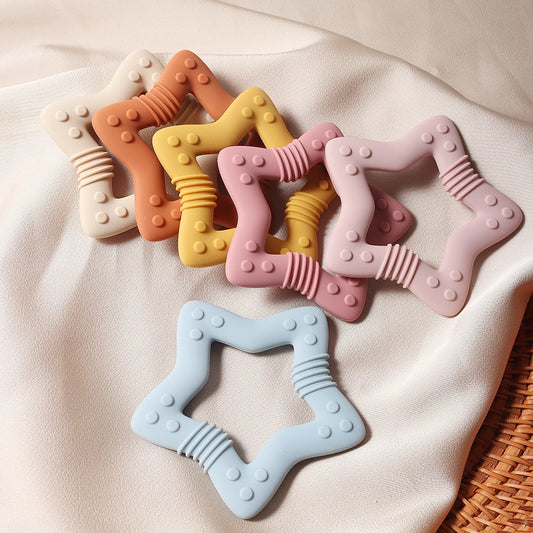 Star Heart Silicone Teether