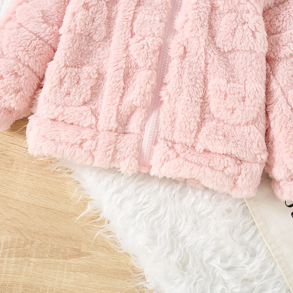 Baby Girl Princess Pink Fleece Jacket