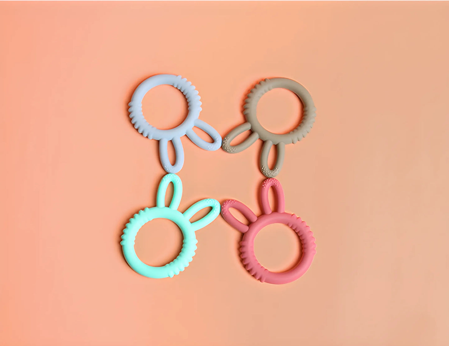 Happy Bunny Silicone Teether