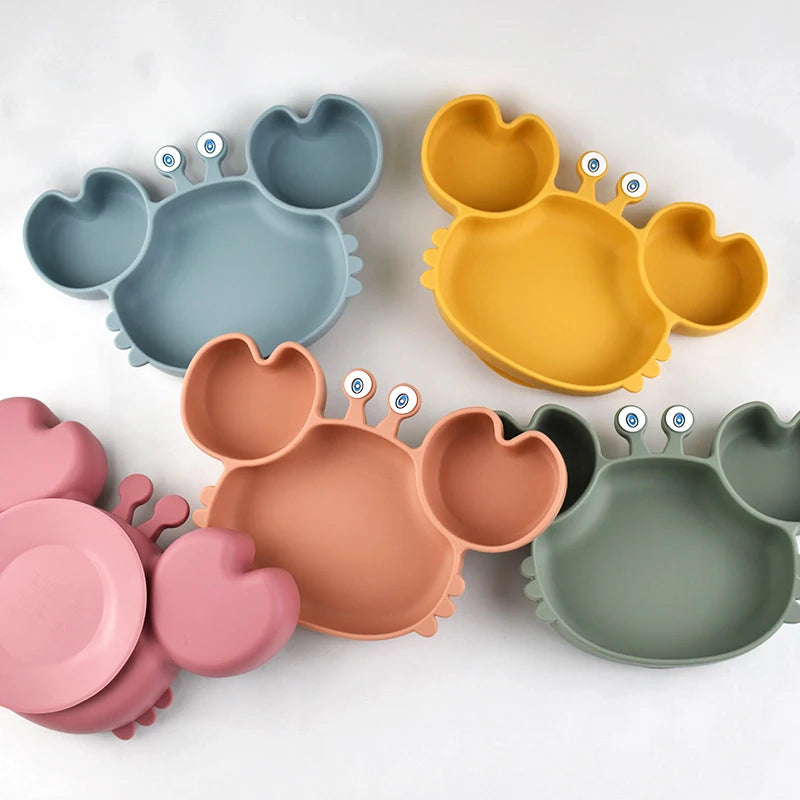 Crabby Meal Silicone Suction Plate