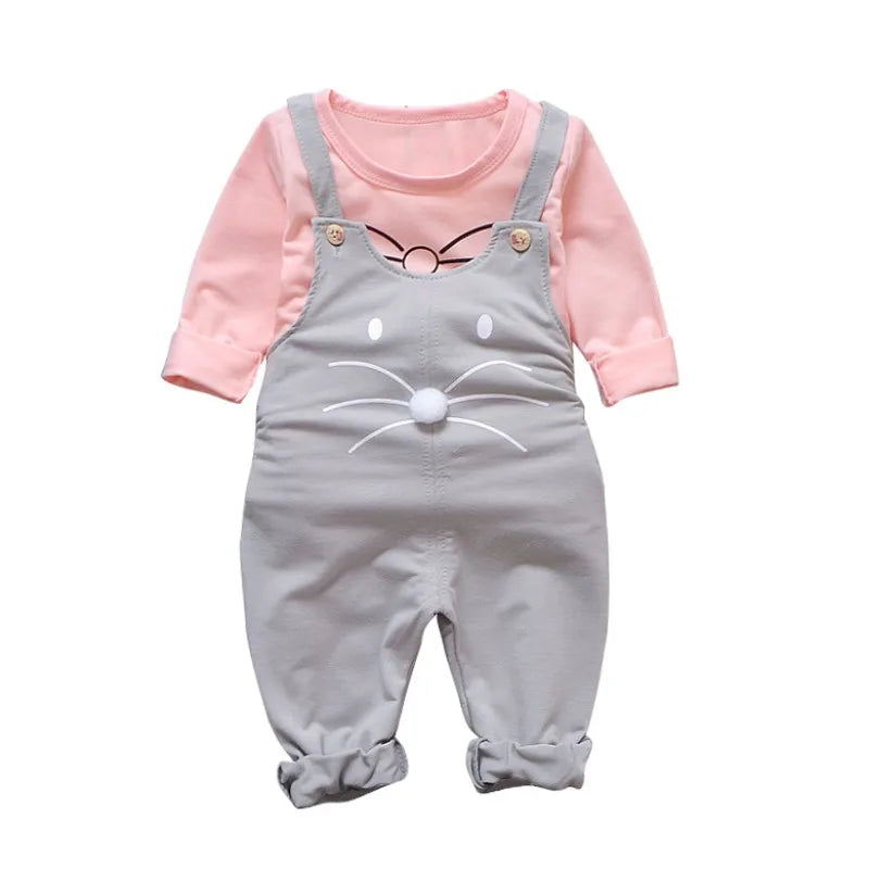 Girls' Trousers & Long Sleeve Top Set