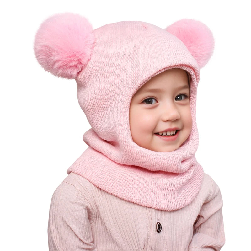 Pompom Baby Winter Hat & Scarf