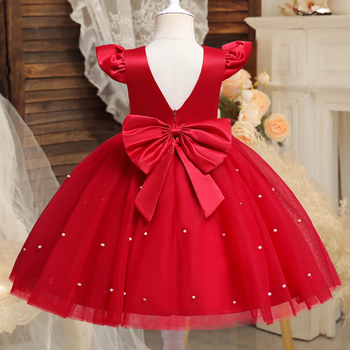 Elegant Beaded Princess Dress