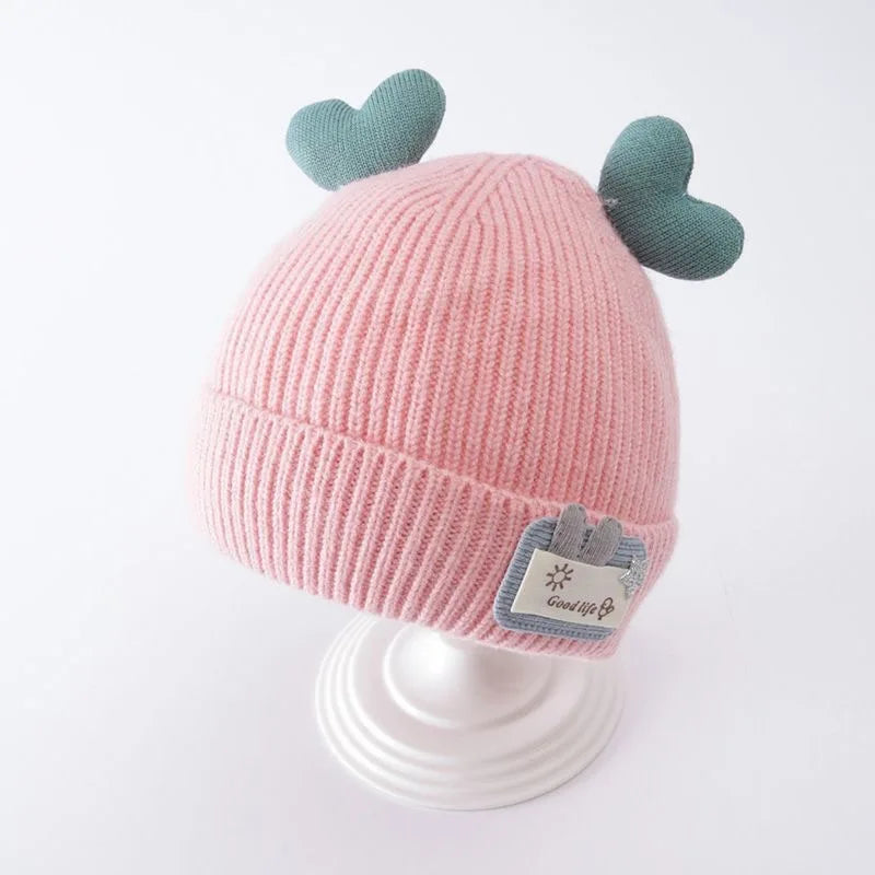 Cute Bear Ear Protection Knitted Winter Hat