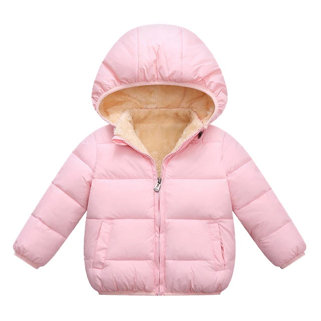 Kids' Winter Fur Hooded Jacket